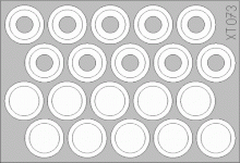 Eduard XT073 M-113 wheel mask 1/35 ACADEMY
