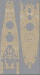 Pontos 35010WD1 USS BB-63 Missouri Wooden Deck set Natural tone (1:350)