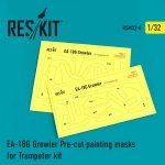RESKIT RSM32-0008 EA-18G GROWLER PRE-CUT PAINTING MASKS FOR TRUMPETER KIT 1/32