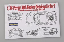 Hobby Design HD02-0243 Ferrari 360 Modena Detail-Up Set for Tamiya 1/24