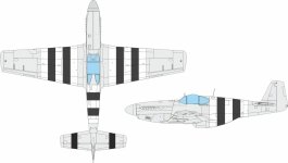 Eduard EX1119 P-51B/ C D-day stripes EDUARD 1/48