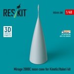 RESKIT RSU48-0288 Mirage 2000C nose cone for Kinetic/Italeri kit (3D Printed) (1/48)