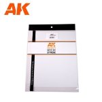 AK Interactive AK6572 0.3, 0.5 & 0.7MM THICKNESS X 245 X 195MM – STYRENE SHEET SET- (3 UNITS)