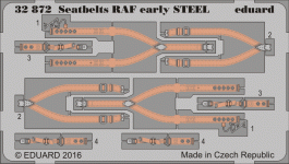 Eduard 32872 Seatbelts RAF early STEEL 1/32 