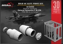 RESArm 48-02005 F-16C TAMIYA - C/N Jet Nozzle (3D resin printing) 1/48