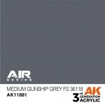 AK Interactive AK11881 MEDIUM GUNSHIP GREY FS 36118 – AIR 17 ml
