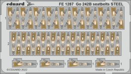 Eduard FE1287 Go 242B seatbelts STEEL ICM 1/48