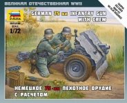 Zvezda 6156 German 75 mm infantry gun 1/72