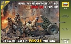 Zvezda 3610 German anti-tank gunPAK-36 (3,7cm) with crew (1:35)