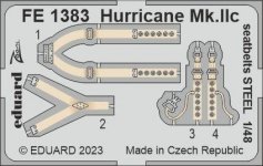 Eduard FE1383 Hurricane Mk. IIc seatbelts STEEL Arma Hobby 1/48