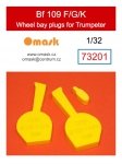 Omask 73201 Bf 109 F/G/K wheel bay plugs (for Trumpeter) 1/32