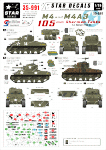 Star Decals 35-991 US M4 and M4A3 105 mm 1/35