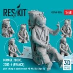 RESKIT RSF48-0016 MIRAGE 2000C, 2000-5 (FRANCE) PILOT SITTING IN EJECTION SEAT MB MK.10Q (TYPE 1) (3D PRINTED) 1/48