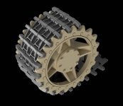 Panzer Art TR35-017 Entwicklungfahrzeug E-10 tracks + correct drive wheels 1/35