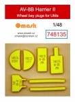 Omask 748135 AV-8B Harrier II Wheel Bay Plugs (for UMa) EVA foam plugs for wheel bays 1/48