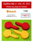 Omask 74873 Spitfire Mk.V, VIII, IX, XVI wheel bay plugs (for Eduard) 1/48