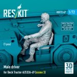 RESKIT RSF72-0067 Male driver for Deck Tractor A/S32A-49 (scene 3) (1 pcs) (3D Printed) 1/72