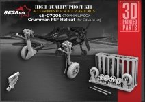 RESArm 48-07006 GRUMMAN F6F HELLCAT - Langing gear (for EDUARD) (3D resin printing) 1/48