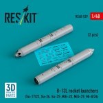 RESKIT RS48-0529 B-13L rocket launchers (2 pcs) (3D Printed) 1/48