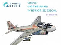 Quinta Studio QD32106 A-6E Intruder 3D-Printed & coloured Interior on decal paper (Trumpeter) 1/32