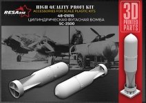 RESArm 48-01015 SC 2500 - Cylindrical high-explosive bomb (3D resin printing) 1/48
