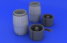 Eduard 648044 MiG-29 exhaust nozzles 1/48 (Academy,Eduard)