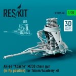 RESKIT RSU35-0048 AH-64 APACHE M230 CHAIN GUN (IN FLY POSITION) FOR TAKOM/ACADEMY KIT (3D PRINTED) 1/35