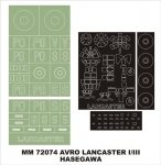 Montex MM72074 Lancaster MkI/II HASEGAWA E23 1/72