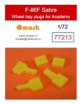 Omask 77213 F-86F Sabre wheel bay plugs (for Academy) 1/72