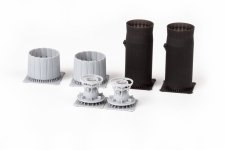 Eduard 648908 F-4E exhaust nozzles PRINT Meng 1/48