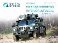 Quinta Studio QD35023 K-4386 Typhoon VDV 3D-Printed & coloured Interior on decal paper (for MENG kit) 1/35