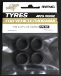 Meng Model SPS-001 Tyres for vehicle Diorama (4 pcs) (1:35)