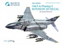 Quinta Studio QD48055 F-4J 3D-Printed & coloured Interior on decal paper (for ZM SWS kit) 1/48