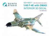 Quinta Studio QD+48371 F-4E with DMAS 3D-Printed & coloured Interior on decal paper (Meng) (with 3D-printed resin parts) 1/48