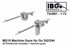 IBG 72U061 MG15 Machine Guns for Gotha Go-242/244 1/72