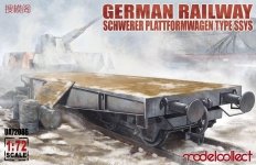 Modelcollect UA72086 German Railway Schwerer Plattformwagen Type SSys 1+1 1:72
