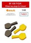 Omask 74801 Bf 109 F/G/K wheel bay plugs (for Eduard) 1/48