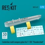 RESKIT RS72-0417 CENTERLINE MULTI WEAPON PYLON FOR F-105 THUNDERCHIEF (3D PRINTED) 1/72