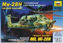 Zvezda 7255 Mil Mi-28N Night Havoc Modern Russian Attack Helicopter (1:72)