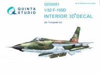 Quinta Studio QD32051 F-105D 3D-Printed & coloured Interior on decal paper (for Trumpeter kit) 1/32