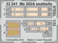 Eduard 33241 Me 262A seatbelts STEEL 1/32 REVELL