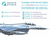 Quinta Studio QP48029 F-16 block 40/42 reinforcement plates (Kinetic 2022 tool) 1/48