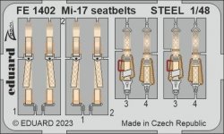 Eduard FE1402 Mi-17 seatbelts STEEL Trumpeter 1/48