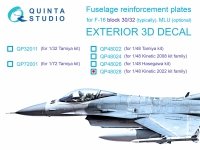 Quinta Studio QP48028 F-16 block 30/32 reinforcement plates (Kinetic 2022 tool) 1/48