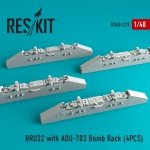 RESKIT RS48-0273 BRU32 with ADU-703 Bomb Rack (4PCS) 1/48