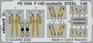 Eduard FE1054 F-14D seatbelts STEEL 1/48 AMK