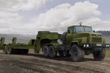 Hobby Boss 85523 Russian KrAZ-260B Tractor with MAZ/ChMZAP-5247G semitrailer 1/35