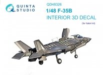 Quinta Studio QD48326 F-35B 3D-Printed & coloured Interior on decal paper (Italeri) 1/48