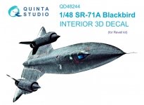 Quinta Studio QD48244 SR-71A 3D-Printed & coloured Interior on decal paper (Revell) 1/48