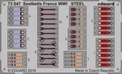 Eduard 73047 Seatbelts France WWI STEEL 1/72